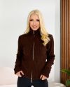 В’язана кофта на блискавці бургунді №103692 - фото 6