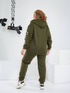 Теплий спорт костюм хакі №103775 - фото 3