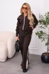 Стильний брючний костюм з еластичної тканини №97926 - фото 1