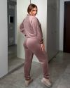 Спортивний костюм з велюру в кольорі мокко №97961 - фото 3