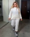 Спортивний костюм з велюру молочного кольору №97963 - фото 4