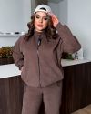 Стильний костюм з мікровельвету в кольорі мокко №97966 - фото 4