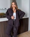 Стильний костюм з мікровельвету в кольорі №97967 - фото 2