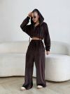 Велюровий спорт костюм в шоколадному №97970 - фото 1