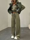 Велюровий спорт костюм в кольорі хакі №97972 - фото 1