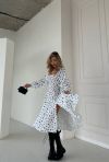 Жіноча муслінова сукня біла в блакитну квіточку №97984 - фото 3