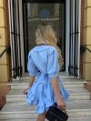 Костюм блуза+спідниця блакитного кольору №97987 - фото 11