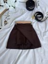 Спідниця-шорти шоколадний колір №97999 - фото 1