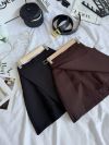 Спідниця-шорти шоколадний колір №97999 - фото 3