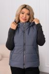 Комфортна жилетка графіт №98039 - фото 1