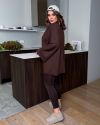 Костюм (лонг+лосіни) шоколад №98081 - фото 3