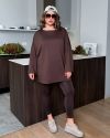 Костюм (лонг+лосіни) шоколад №98081 - фото 4