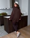 Костюм (лонг+лосіни) шоколад №98081 - фото 6