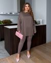 Костюм (лонг+лосіни) капучино №98082 - фото 1