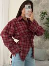 Сорочка з плечиками бордо №98090 - фото 2