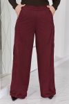 Неймовірно стильні штани бургунді №98136 - фото 1
