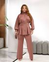 Елегантний, стильний жіночий костюм капучино №98145 - фото 2