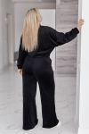 Велюровий оксамитовий костюм чорний №98154 - фото 3