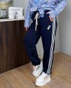 Жіночі штани спортивного типу синій №98160 - фото 1