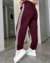 Жіночі штани спортивного типу бургунді №98163 - фото 5