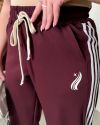 Жіночі штани спортивного типу бургунді №98163 - фото 6