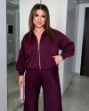Стильний костюм бургунді №98167 - фото 2