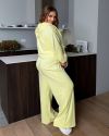 Велюровий спорт костюм жовтий №98171 - фото 8