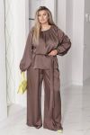 Трендовий костюм шоколад №98175 - фото 1