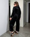 Трендовий костюм з велюру чорний №98198 - фото 3