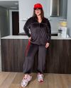 Костюм з велюру шоколад №98207 - фото 8