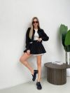 Костюм (жакет та спідниця-шорти) чорний №98228 - фото 1