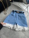 Шорти з джинсу та рюшом із прошви блакитні №98263 - фото 6