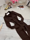 Комфортний та максимально стильний комбінезон шоколад №98265 - фото 4