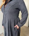 Сукня з весняної колекції графіт №98291 - фото 4