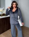 Жіночий костюм графіт №98343 - фото 3