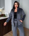 Жіночий костюм графіт №98343 - фото 7