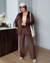 Жіночий костюм шоколад №98344 - фото 1