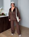 Жіночий костюм шоколад №98344 - фото 7