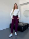 Штани вельвет бордо №98390 - фото 2
