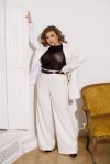 Класичні брюки молочні №98419 - фото 3