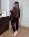 Жіночий топовий костюм шоколад №98458 - фото 2