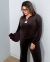 Жіночий топовий костюм шоколад №98458 - фото 3