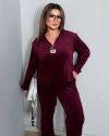 Жіночий топовий костюм бордо №98459 - фото 4