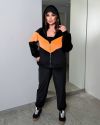 Жіночий велюровий костюм чорний оранж №98466 - фото 5