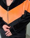 Жіночий велюровий костюм чорний оранж №98466 - фото 6