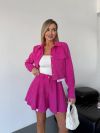 Костюм (жакет та спідниця-шорти) малина №98593 - фото 1