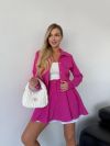 Костюм (жакет та спідниця-шорти) малина №98593 - фото 6