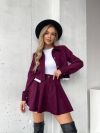 Костюм (жакет та спідниця-шорти) бордо №98594 - фото 1