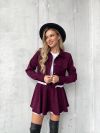 Костюм (жакет та спідниця-шорти) бордо №98594 - фото 4
