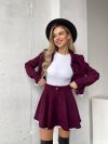 Костюм (жакет та спідниця-шорти) бордо №98594 - фото 6